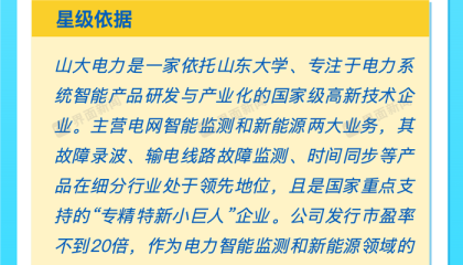 打新早报｜电网智能化山大电力、膳食原料 技源集团今日申购