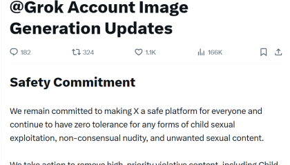 遭多国批评与抵制后，X平台宣布采取措施制止Grok生成色情图像