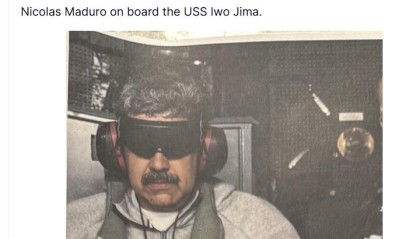 特朗普发布马杜罗在“硫磺岛”号军舰上的照片