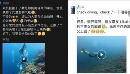 潜水员水下关闭他人气瓶，国际专业潜水教练协会：永久取消其资格