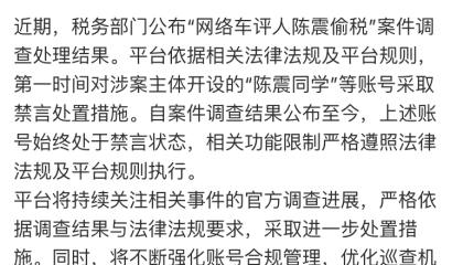 车评人陈震帐号被解封？小红书、B站和微博回应