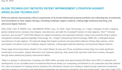 隐适美把国产巨头时代天使告了