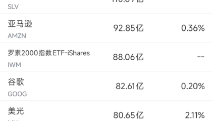 1月14日美股成交额前20：谷歌再创新高，花旗重申买入评级